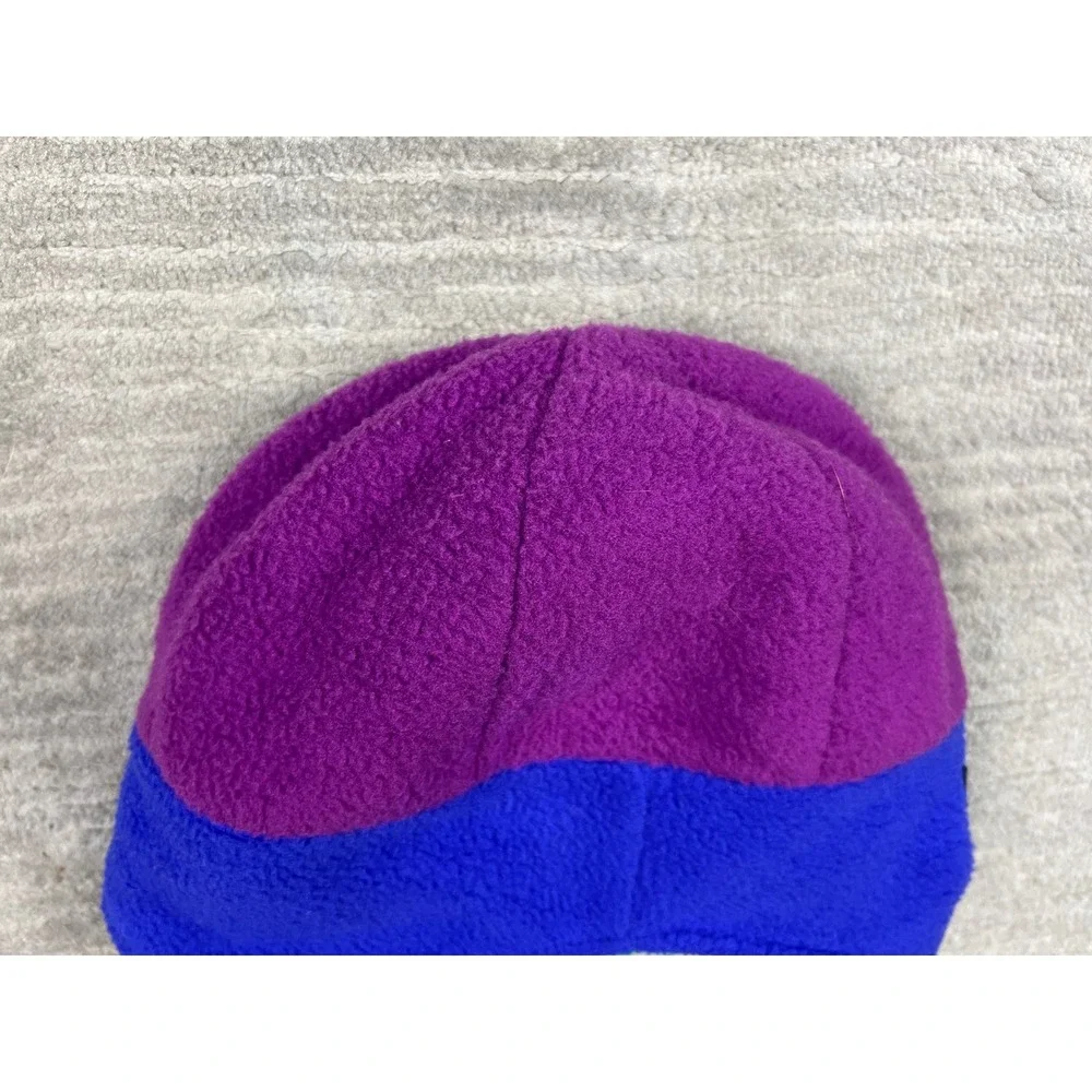 Columbia Earflap Hat Youth L/XL Purple Blue‎ Teal Reversible Fleece Made in USA